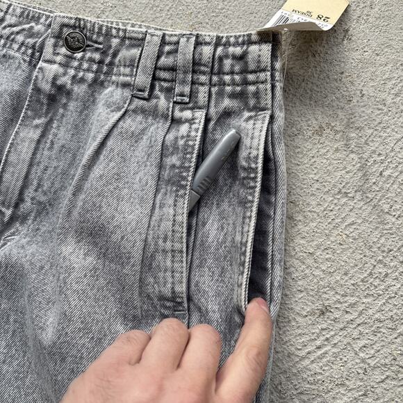 Deadstock 90s Dockers Jeans Black 28x30 Pleated Denim Levi’s Baggy Acid Vintage - Picture 4 of 13